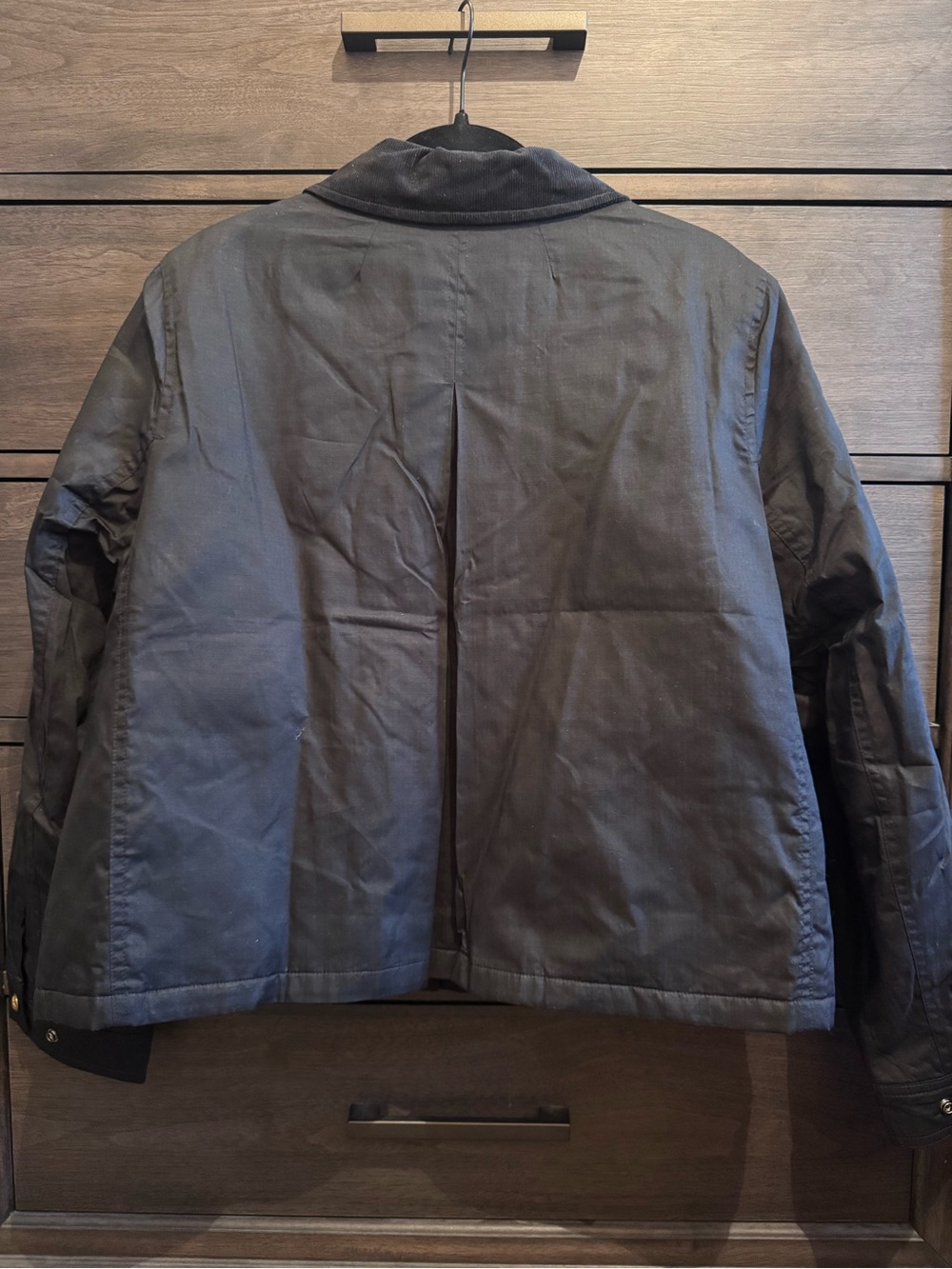 NWT J.Crew Cropped Barn Jacket in Black Ripstop Cotton - Picture 8 of 9